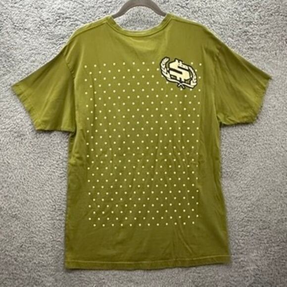 Shmack Men's XL T-Shirt Vintage Y2K Green Polka Dots Front and Back Logo Urban - Picture 6 of 9